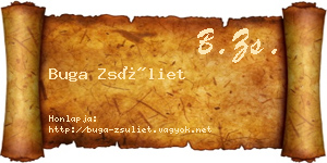 Buga Zsüliet névjegykártya